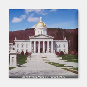 Huvudstadbyggnad, Montpelier, Vermont, USA Magnet