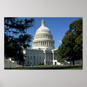 Huvudstadbyggnad, Washington, D.C., USA Poster