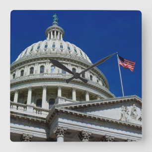 Huvudstadbyggnad, Washington, USA Fyrkantig Klocka