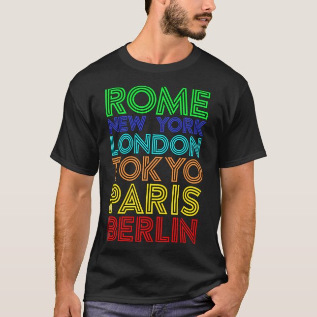 Huvudstäder T Shirt (Framsida)