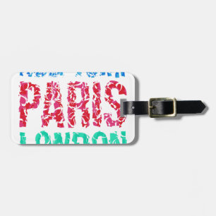 HuvudstadNew York Paris London typografi, Bagagebricka