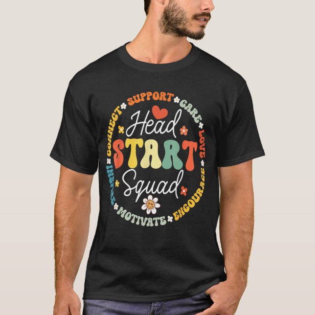 Huvudstartad Squad Homeschool Teacher Headstart Ba T Shirt (Framsida)