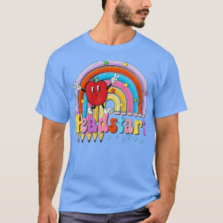 Huvudstartlärare Kids Retro Rainbow tillbaka till T Shirt