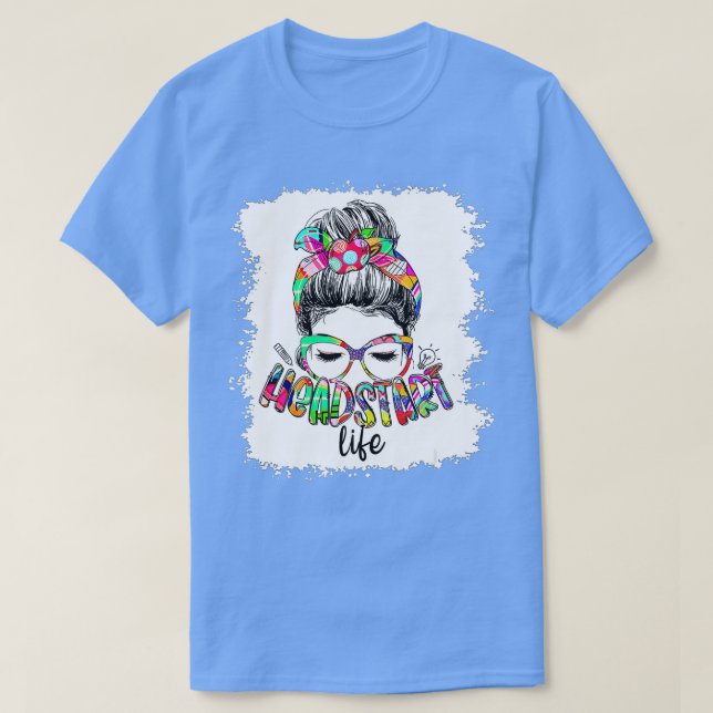 Huvudstartstartsmeddelande Bun Back to school Head T Shirt (Design framsida)