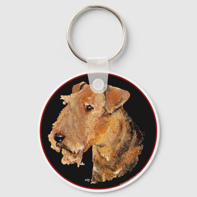 Huvudstudie på svart nyckelring (Framsida)