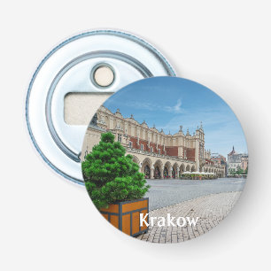 Huvudtorget i den gamla staden Krakow i Polen Flasköppnare