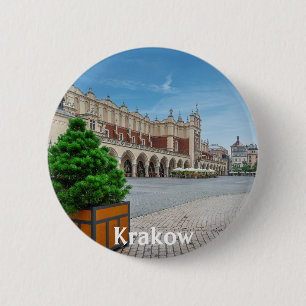 Huvudtorget i den gamla staden Krakow i Polen Knapp