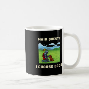 Huvuduppdrag Jag Väljer Hundar Retro Pixel Rpg Gam Kaffemugg
