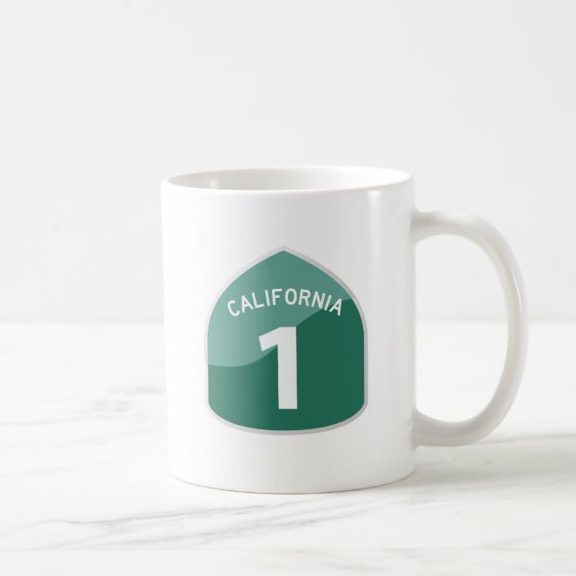 Huvudväg för Stillahavskusten för Kalifornien Kaffemugg (Höger)