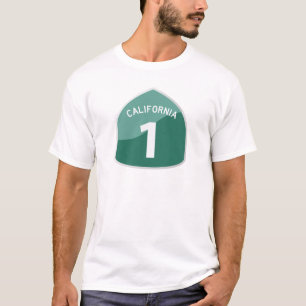 Huvudväg för Stillahavskusten för Kalifornien T-shirt