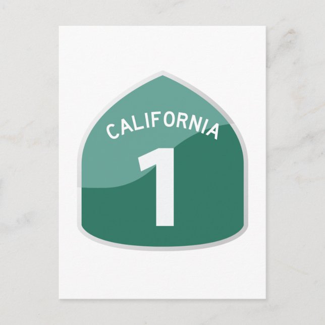 Huvudväg för Stillahavskusten för Kalifornien Vykort (Framsida)