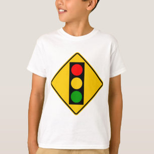 Huvudvägen för trafikljus framåt undertecknar t-shirt