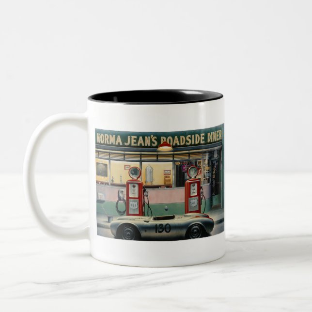 Huvudvägkalender Girl.tif för öde CON03-V2 Två-Tonad Mugg (Vänster)