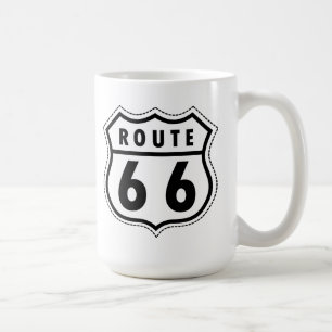 Huvudväglogotyp för rutt 66 kaffemugg