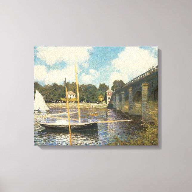 Huvudvägsbron vid Argenteuil av Claude Monet Canvastryck (Framsida)