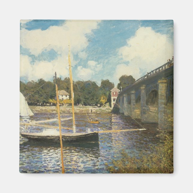 Huvudvägsbron vid Argenteuil av Claude Monet Magnet (Framsidan)