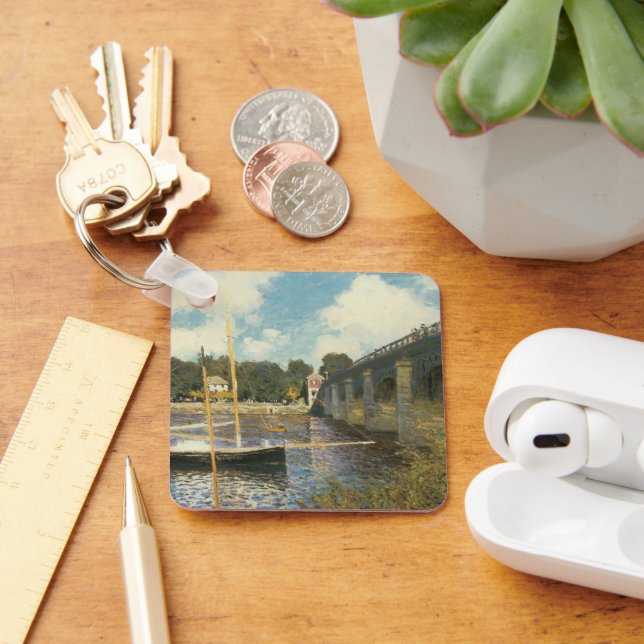 Huvudvägsbron vid Argenteuil av Claude Monet Nyckelring (Skrivbord)