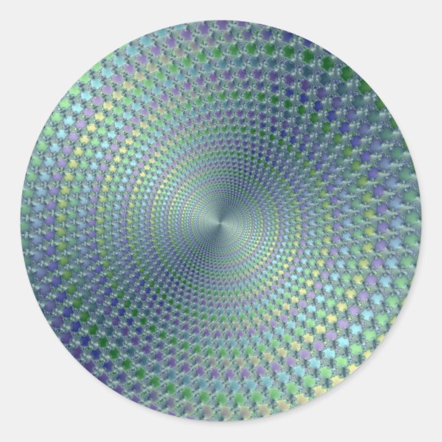 Huvudvärk - Fractal Runt Klistermärke (Framsida)