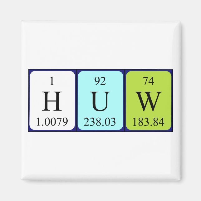 Huw periodisk magnet bord namn (Framsidan)