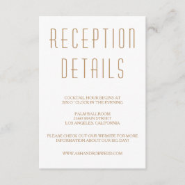 Huxley Modern Bröllopsmottagning kort