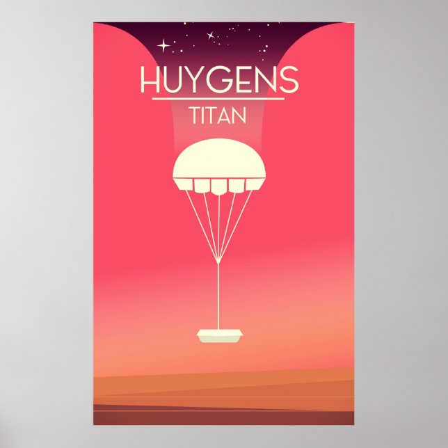 Huygens Titan Space Art poster. Poster (Framsidan)