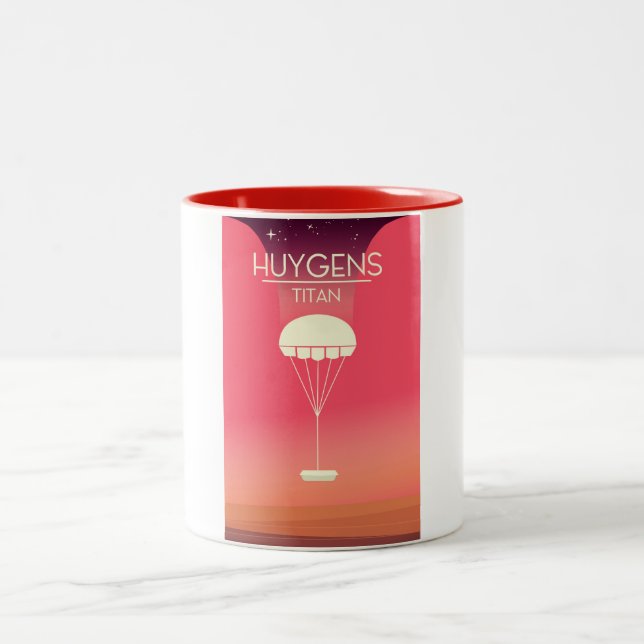 Huygens Titan Space Art Två-Tonad Mugg (Center)