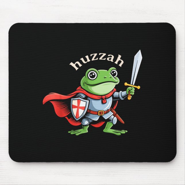 Huzzah Frog Knight Funny Sword Meme Quote Medieval Musmatta (Framsidan)