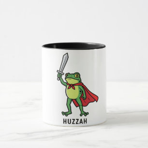 Huzzah Frog Knight Funny Sword Meme Quote Mugg