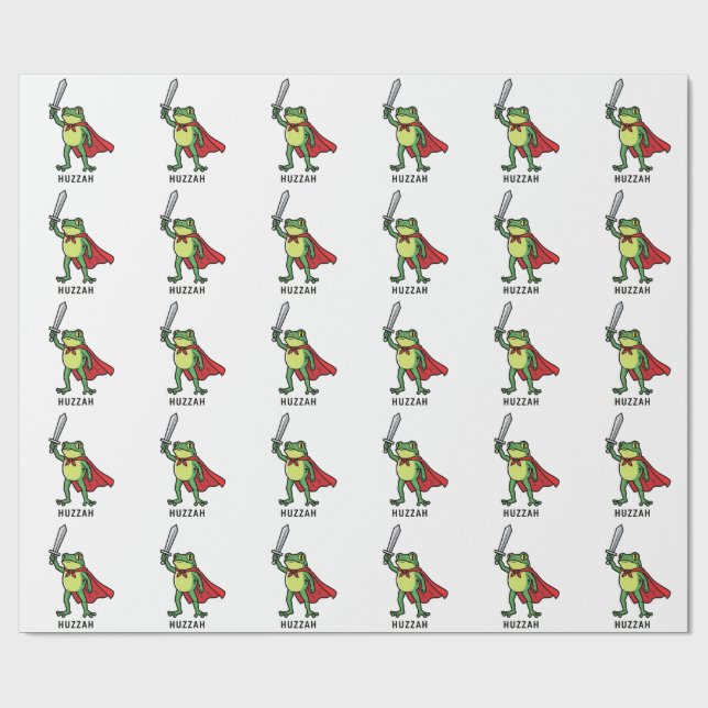 Huzzah Frog Knight Funny Sword Meme Quote Presentpapper (Platt)