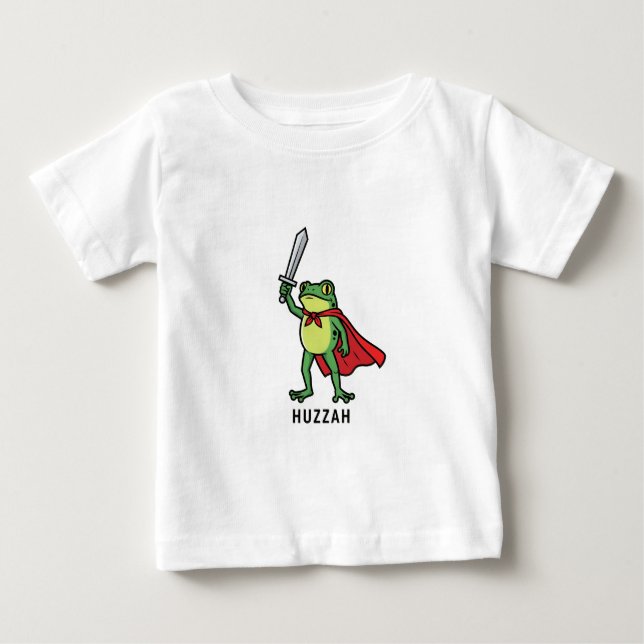 Huzzah Frog Knight Funny Sword Meme Quote T Shirt (Framsida)