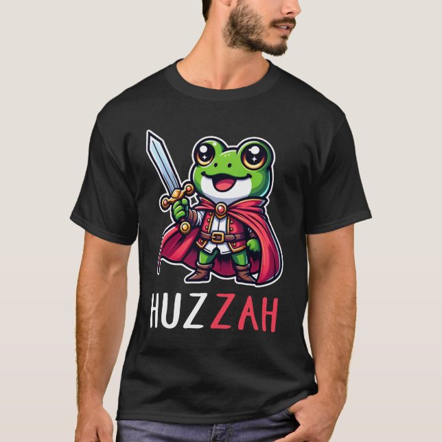Huzzah Frog T Shirt (Framsida)