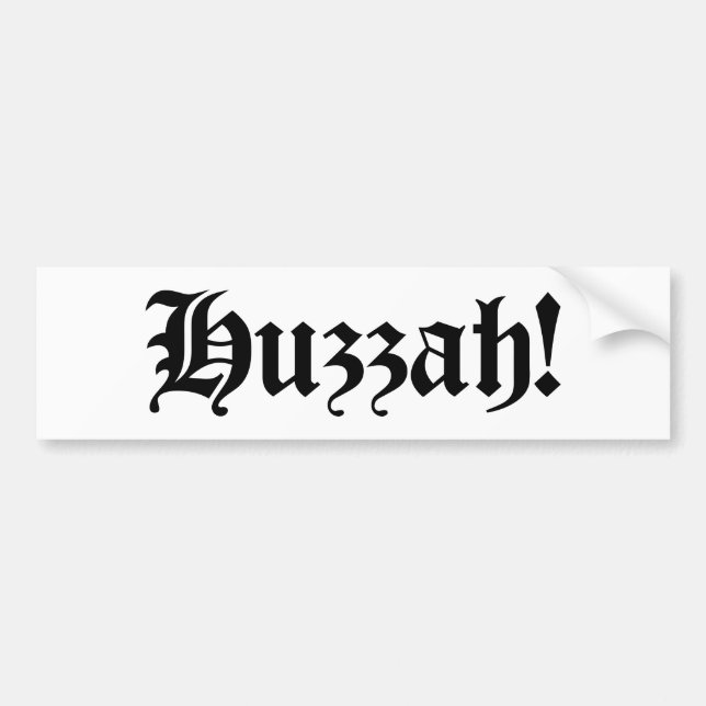 Huzzah! {Medieval Typography} Bildekal (Framsidan)