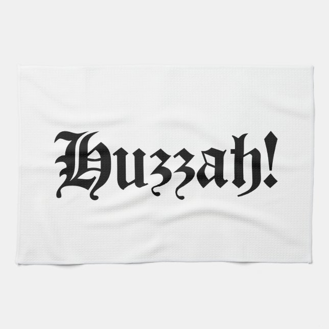 Huzzah! {Medieval Typography} Kökshandduk (Horisontell)