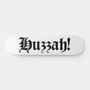 Huzzah! {Medieval Typography} Old School Skateboard Bräda 18 Cm