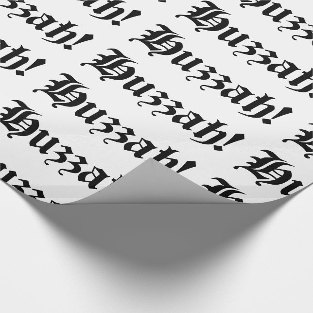 Huzzah! {Medieval Typography} Presentpapper (Hörn)