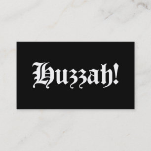 Huzzah! {Medieval Typography} Visitkort