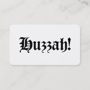 Huzzah! {Medieval Typography} Visitkort