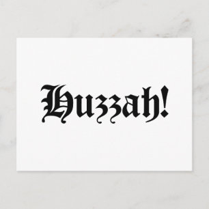 Huzzah! {Medieval Typography} Vykort