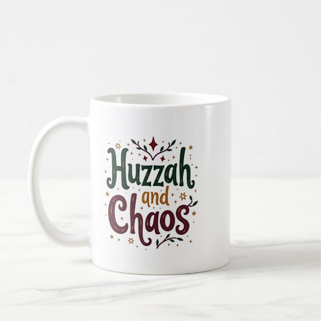 Huzzah och Kaos Renaissance Faire-mugg Kaffemugg (Vänster)