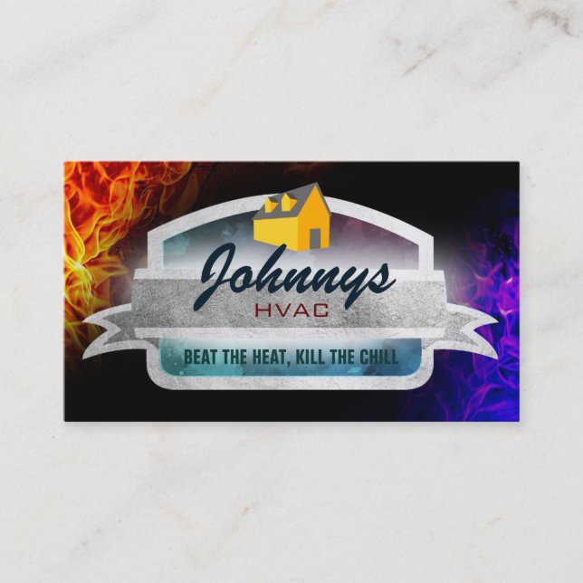 HVAC-Affärskort för grafikdesign Visitkort (Framsida)