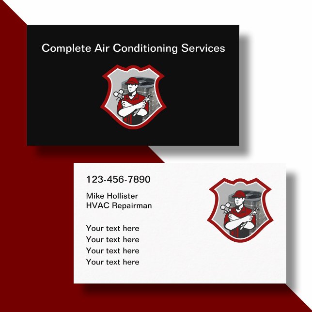 HVAC-Affärskort för Luft-konditionering Visitkort (Skapare uppladdad)