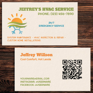 HVAC-Anpassningsbar QR Visitkort