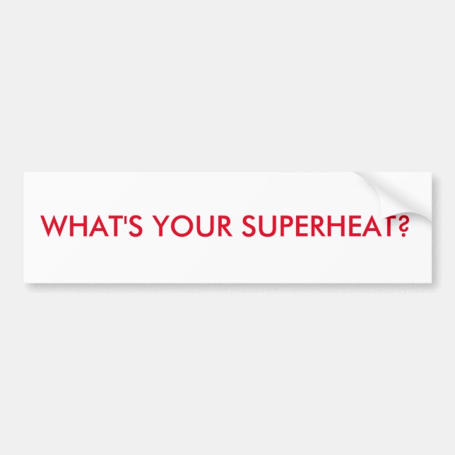 HVAC-BILDEKAL. ÄR VAD DIN SUPERHEAT? BILDEKAL (Framsidan)
