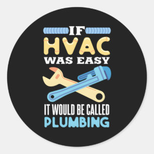 HVAC för en HVAC-tekniker Runt Klistermärke