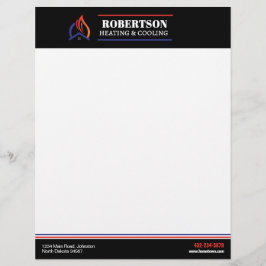 HVAC för uppvärmning och kylning Brevhuvud