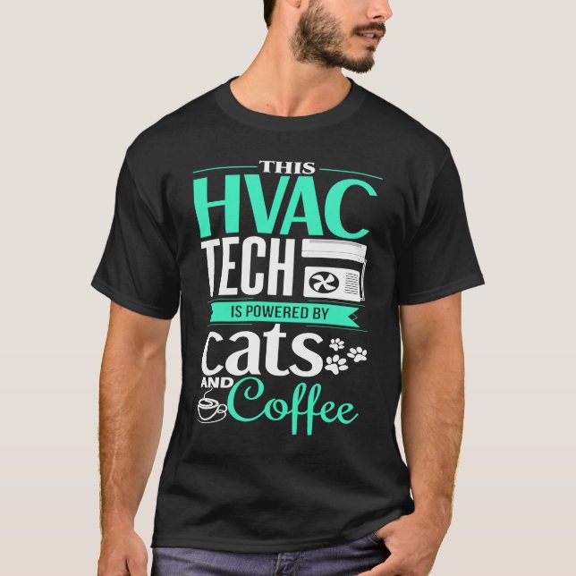 HVAC HVAC Tech HVAC-tekniker för kaffekaffe T Shirt (Framsida)