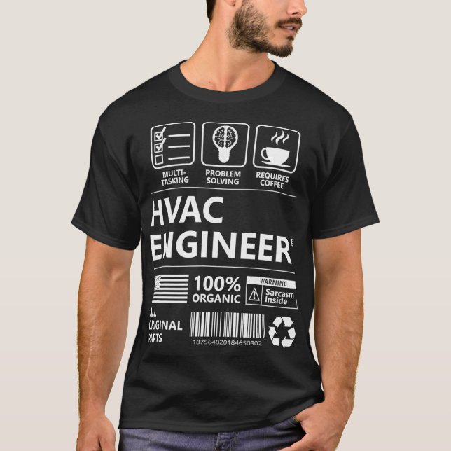 HVAC Ingenjör Funny Gift T Shirt (Framsida)