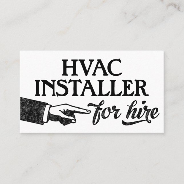 HVAC Installer Affärskort - Coolans Vintage Visitkort (Framsida)