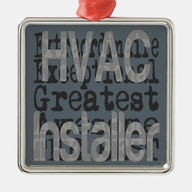 HVAC Installer Extraordinaire Julgransprydnad Metall (Framsidan)