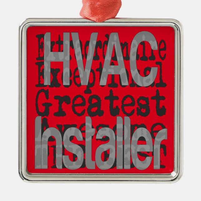 HVAC Installer Extraordinaire Julgransprydnad Metall (Framsidan)
